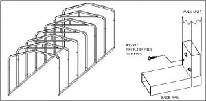 Frame to base rail attachment