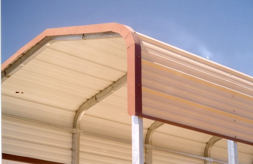 Carport with J-trim and Corner Trim