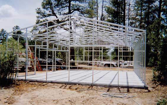 Metal building frame