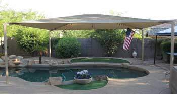 Large SofTop Creating Pool Shade