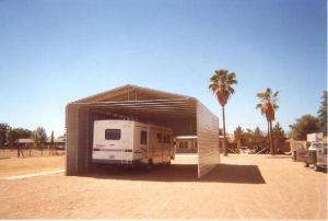 Carport With Partial End Enclosure