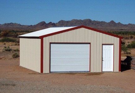 Steel building garage kit