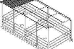 Shed Row Open Air Livestock Shelter