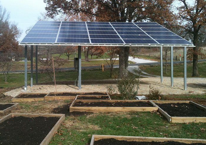 Solar Shade Cover in Back Yard