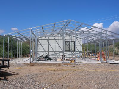 Steel Frame Prior to Panel Installation