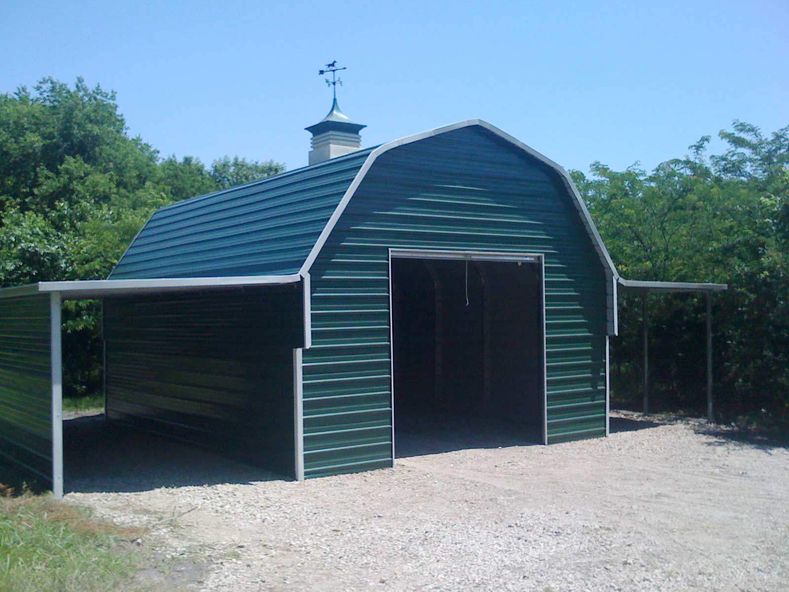 Gambrel Building with Lean-To Attachments