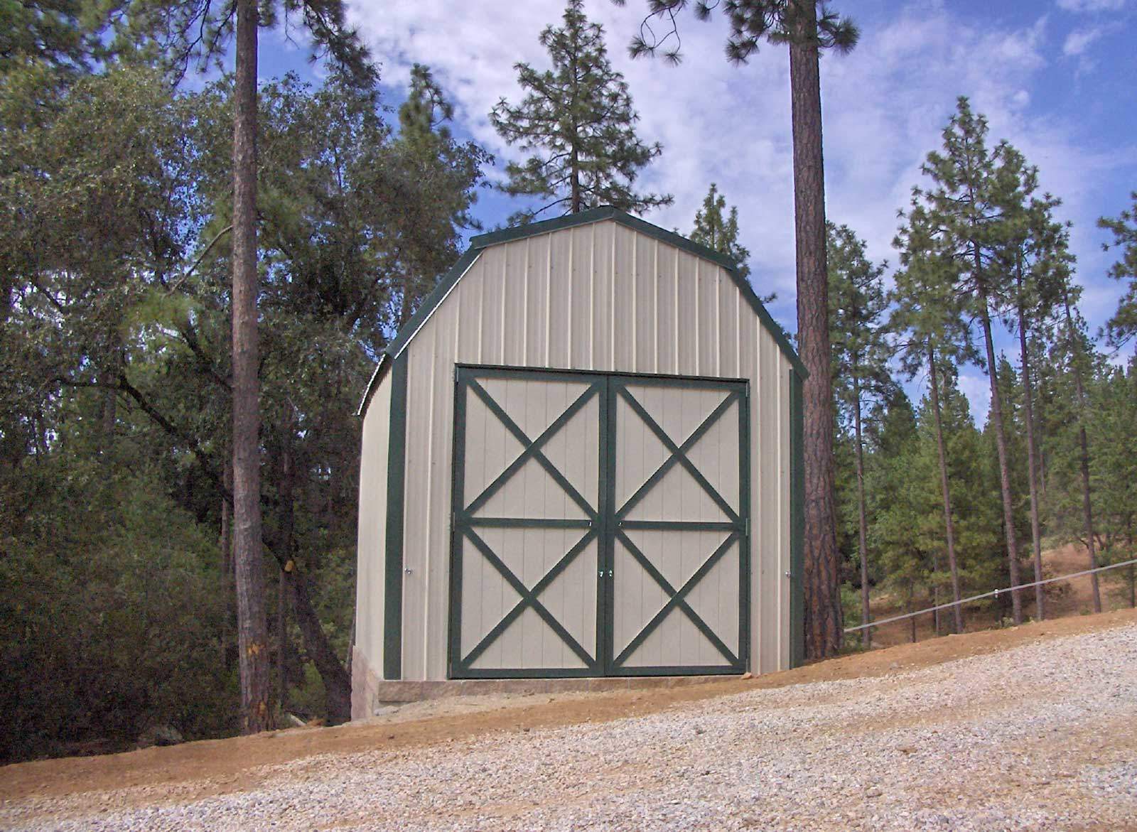 Small Gambrel Style Storage Building