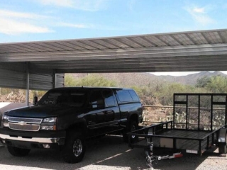 Double Wide Carport with Side Panels Double Wide Carport with Side Panels