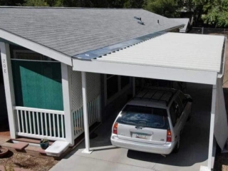 Single slope painted by customer Single Slope Carport for Home