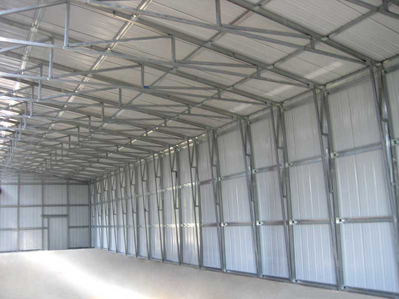 Metal building frame system