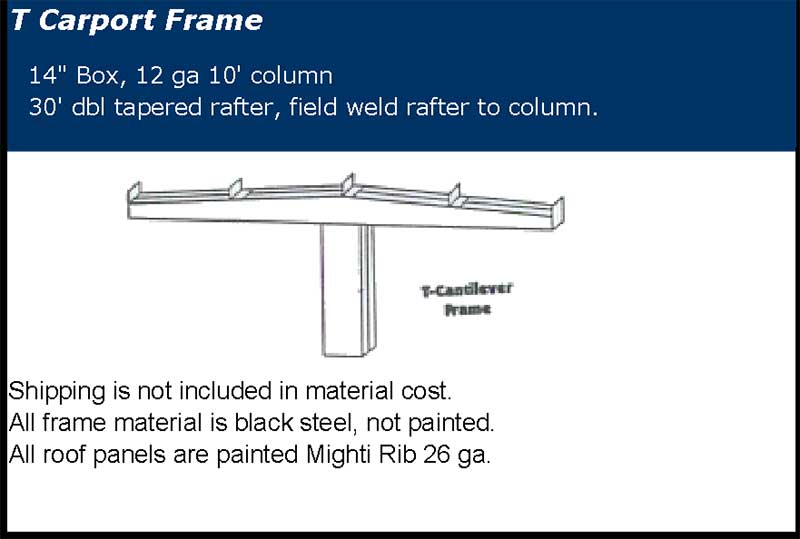 T Frame Carport System