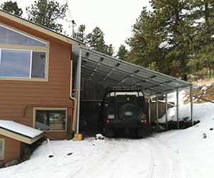 Lean-to carport