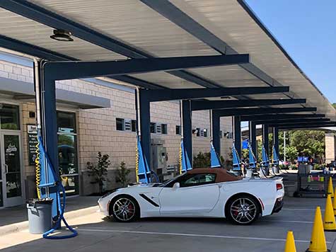 Full Cantilever Car Wash Parking