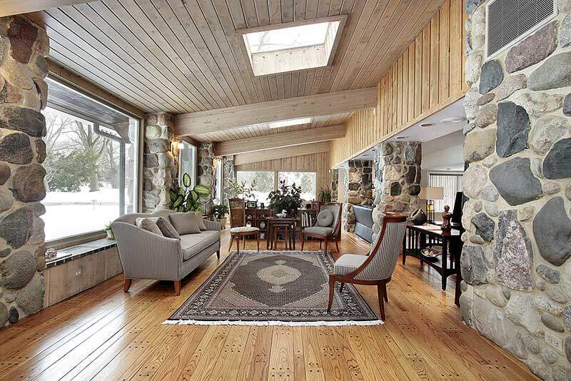 Western style modern barndominium interior design